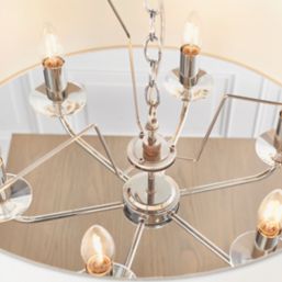 Quay Design Polaris 6-Light Pendant Bright Nickel
