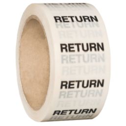 Essentials Return Pipe Marking Tape White 30m x 50mm