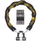 Burg-Wachter Hardened Steel Heavy Duty Security Kit: Chain, Lock & Ground Anchor 1m x 10mm