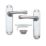 Serozzetta Ibra Lever on Backplate Pair Polished Chrome
