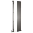 Ximax Oceanus Mirror 1800mm x 595mm 2610BTU Anthracite Vertical Designer Radiator