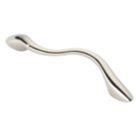 Siro Squiggle Cabinet Pull Handle Bright Nickel 132mm