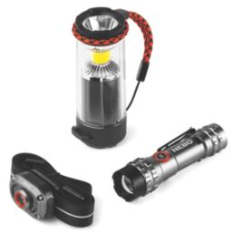 Nebo  Rechargeable LED Triple Light Kit Storm Grey 600lm