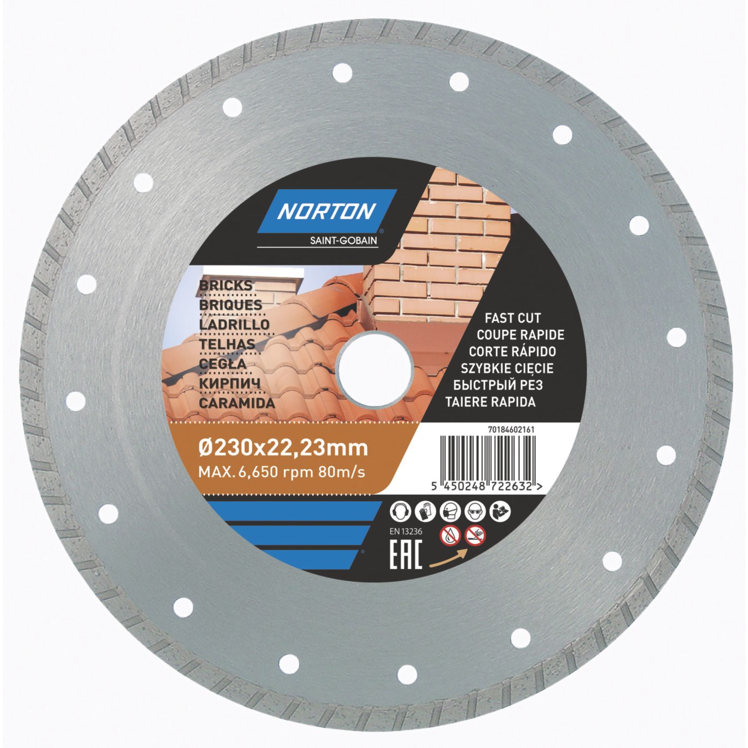 Norton Multi-Material Diamond Cutting Disc 230mm x 22.23mm (418GX)