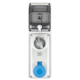Lewden  16A 30mA 1-Way Non-Metered Switched Caravan Hook Up Point 1x16A Compact With RCBO