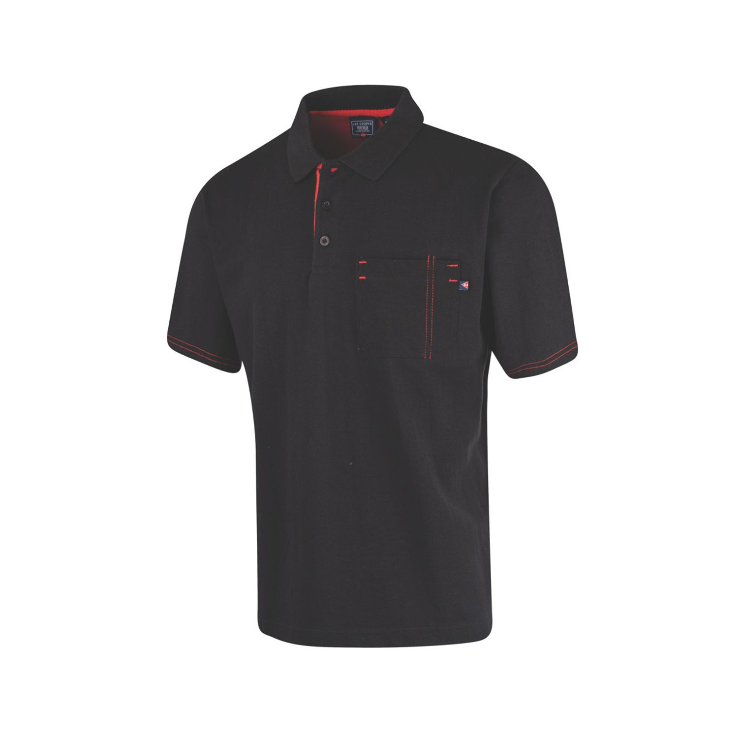 Lee Cooper LCTS011 Polo Shirt Black Large 42" Chest (418HU)