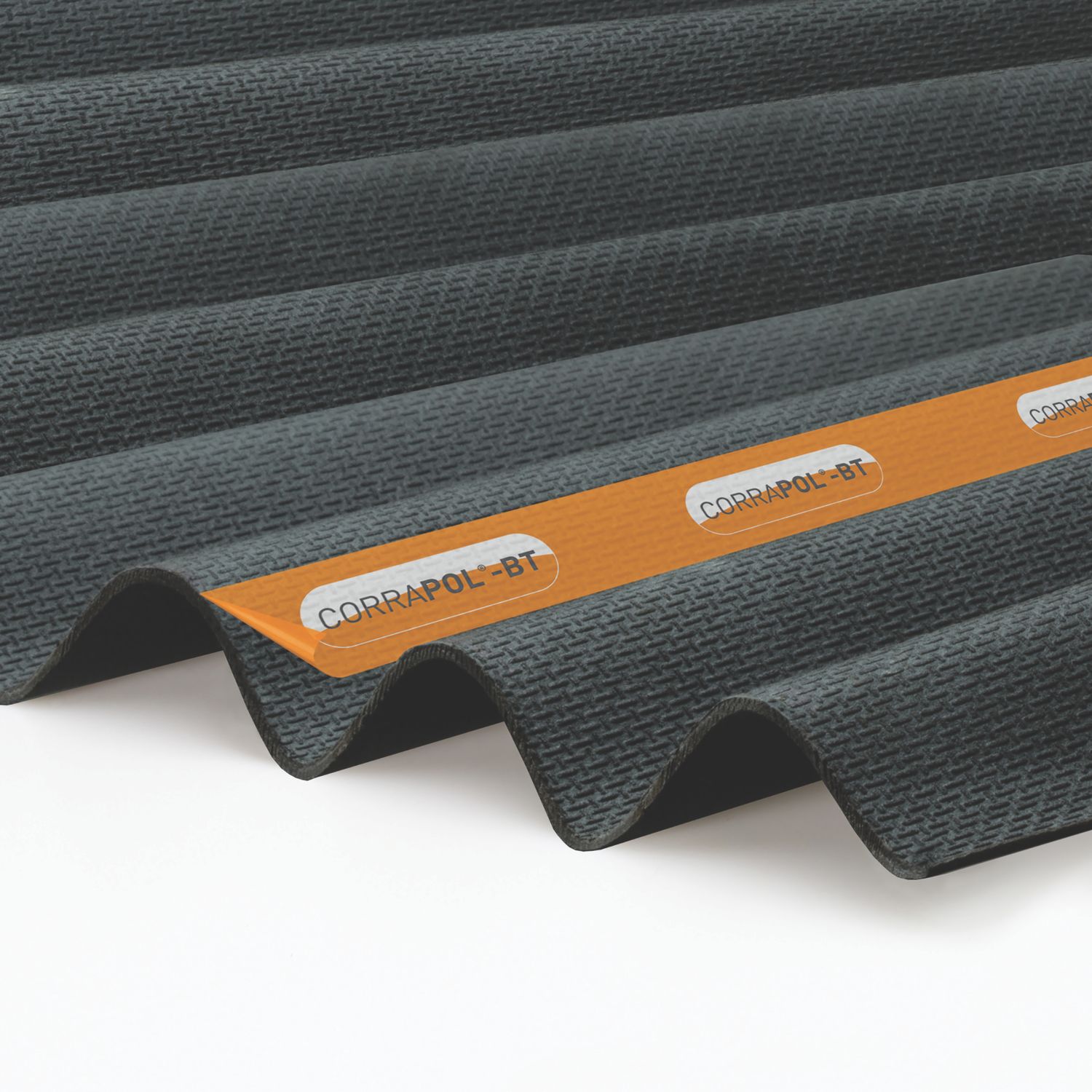 Corrapol-BT AC105BL Corrugated Roofing Sheet Black 1000mm x 950mm (418JC)