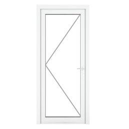 Crystal  Fully Glazed 1-Clear Light Left-Handed White uPVC Back Door 2090mm x 890mm