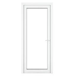 Crystal  Fully Glazed 1-Clear Light Left-Handed White uPVC Back Door 2090mm x 890mm