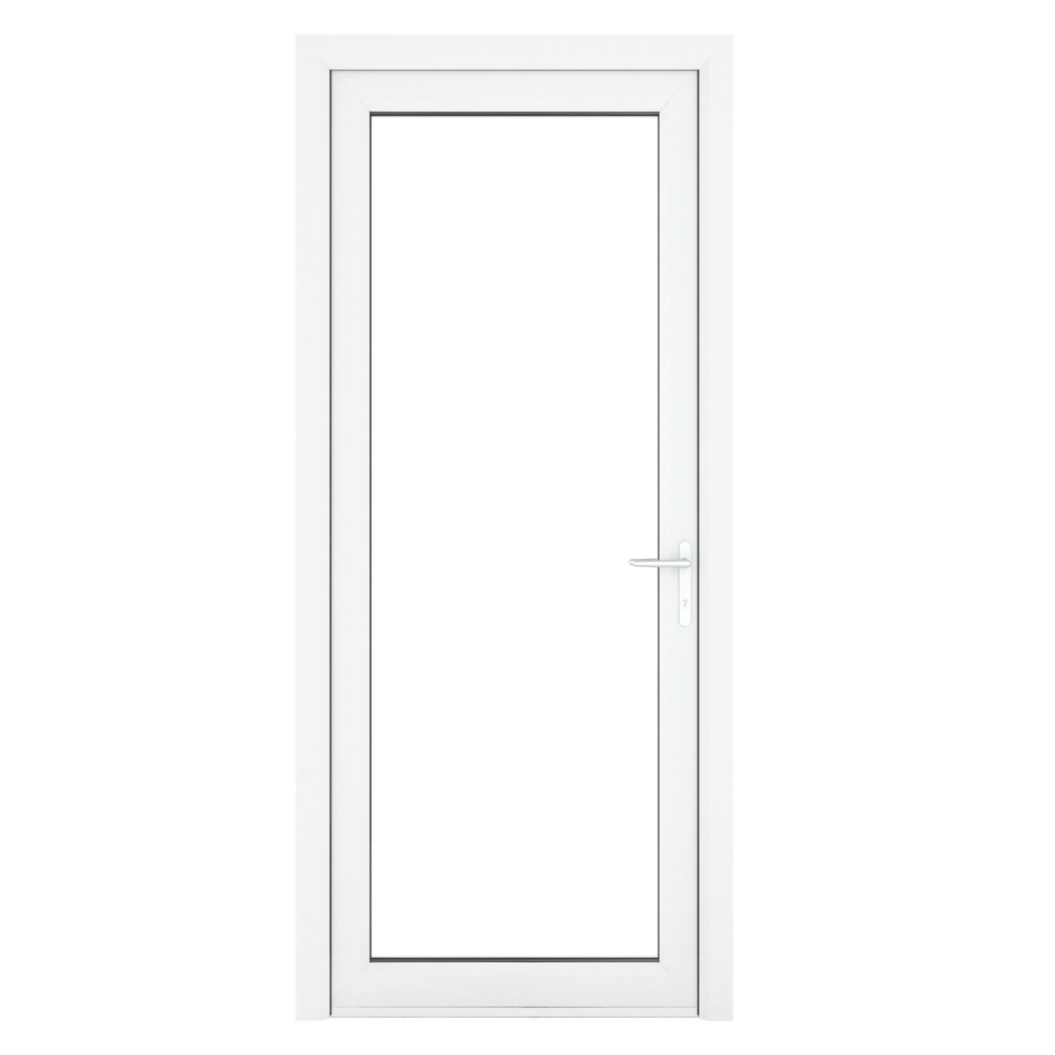 Crystal Fully Glazed 1-Clear Light Left-Handed White uPVC Back Door 2090mm x 890mm (418JP)
