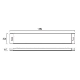Sylvania Gradeo Rectangular 1280mm x 205mm LED Panel Light White 19-27W 2500-4000lm