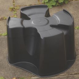 Straight PLC Single Piece Water Butt Stand Black