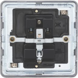 Knightsbridge  13A 1-Gang Unswitched Socket Smoked Bronze with Black Inserts