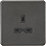 Knightsbridge  13A 1-Gang Unswitched Socket Smoked Bronze with Black Inserts