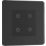 British General Evolve 2-Gang 2-Way LED Double Master Touch Trailing Edge Dimmer Switch  Matt Black with Black Inserts