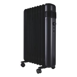 TCP  2000W Electric Freestanding 9-Fin Oil-Filled Radiator Black