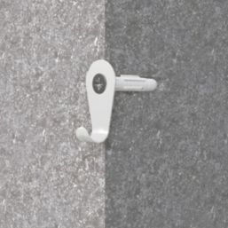 Corefix One Medium Duty Universal Wall Hooks White 2 Pack