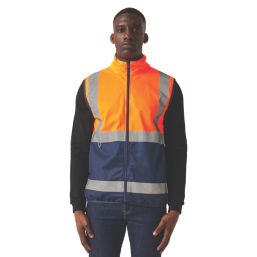Regatta Pro Zip Collar Hi-Vis Vest Orange/Navy 3X Large 50" Chest