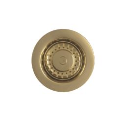 Top-Fix Kitchen Strainer Waste Brushed Brass 90mm