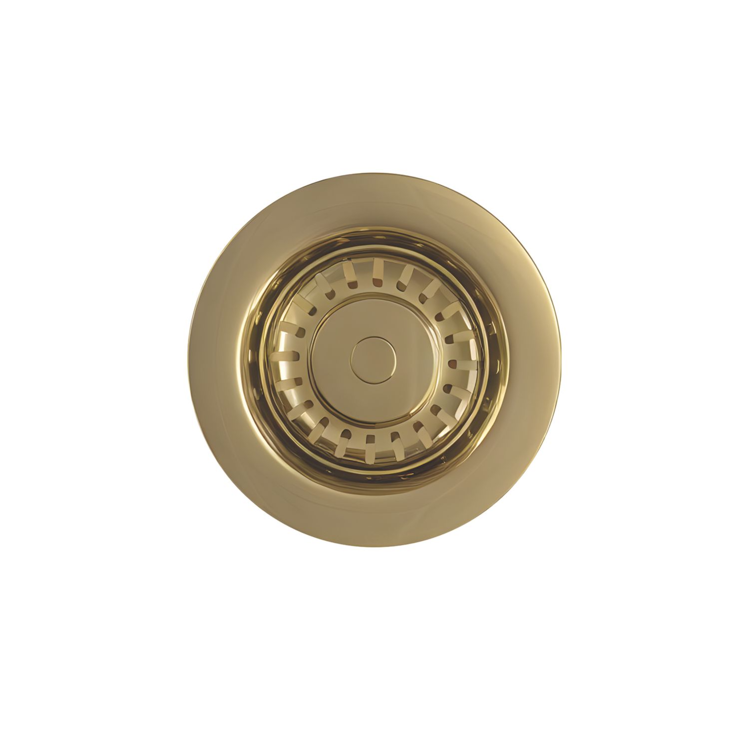 Top-Fix Kitchen Strainer Waste Brushed Brass 90mm (418VN)