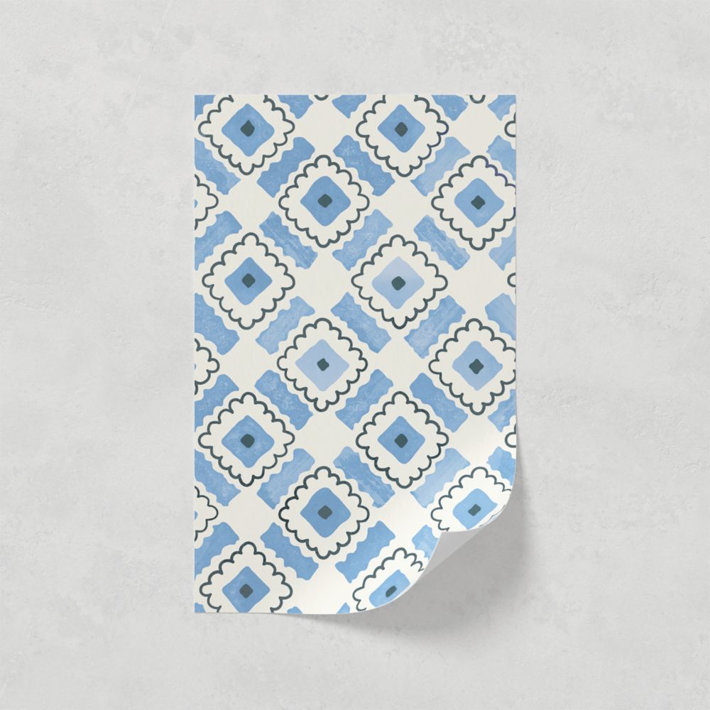 LickPro Blue Bubble 01 Wallpaper Sample 0.18m x 0.29m Screwfix