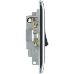 British General Nexus Metal 13A Switched Fused Spur with LED Polished Chrome
