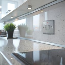 British General Nexus Metal 13A Switched Fused Spur with LED Polished Chrome