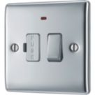 British General Nexus Metal 13A Switched Fused Spur with LED Polished Chrome