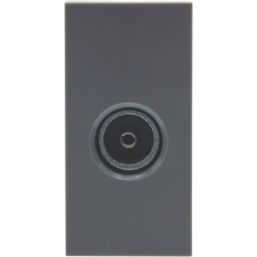 British General  Modular Coaxial TV / FM / DAB Return Socket Grey