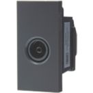 British General  Modular Coaxial TV / FM / DAB Return Socket Grey