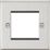 Knightsbridge Raised Square 2-Module Modular Faceplate Brushed Chrome