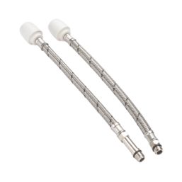 Hep2O Push-Fit Flexible Monobloc Tap Connectors 15mm x M12 x 300mm 2 Pack