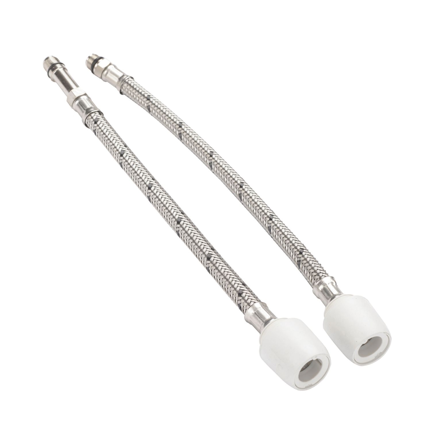 Hep2O Push-Fit Flexible Monobloc Tap Connectors 15mm x M12 x 300mm 2 Pack (4199F)