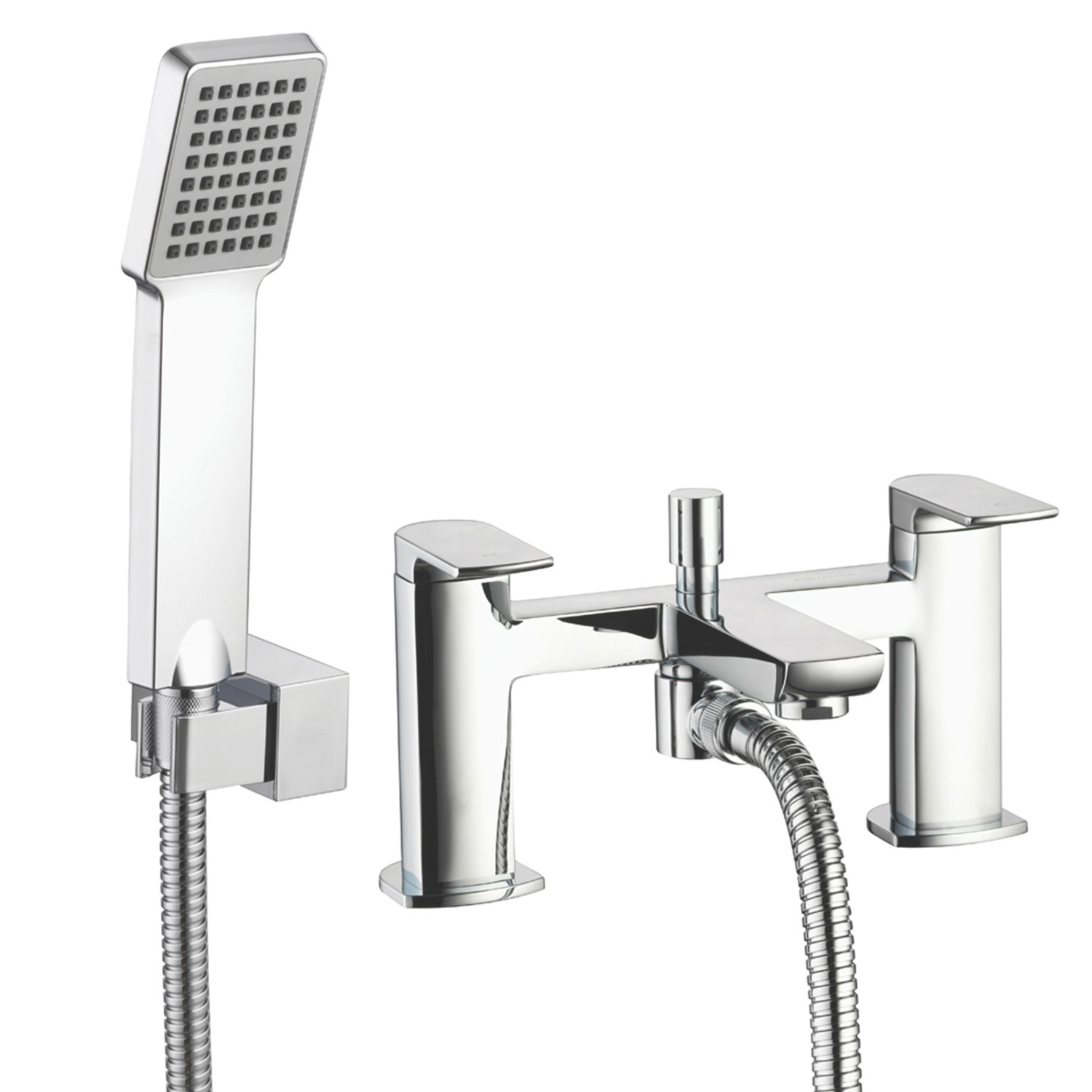 Aqualisa Downtown Chrome 121mm Deck Mounted Dual Control Thermostatic Shower Mixer Tap (419AJ)
