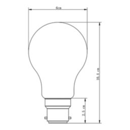 LAP  B22 A60 LED Light Bulb Clear 806lm 3.8W 2 Pack