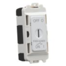 Knightsbridge Key Operated 10A Grid 3-Pole Fan Isolator Switch Matt White