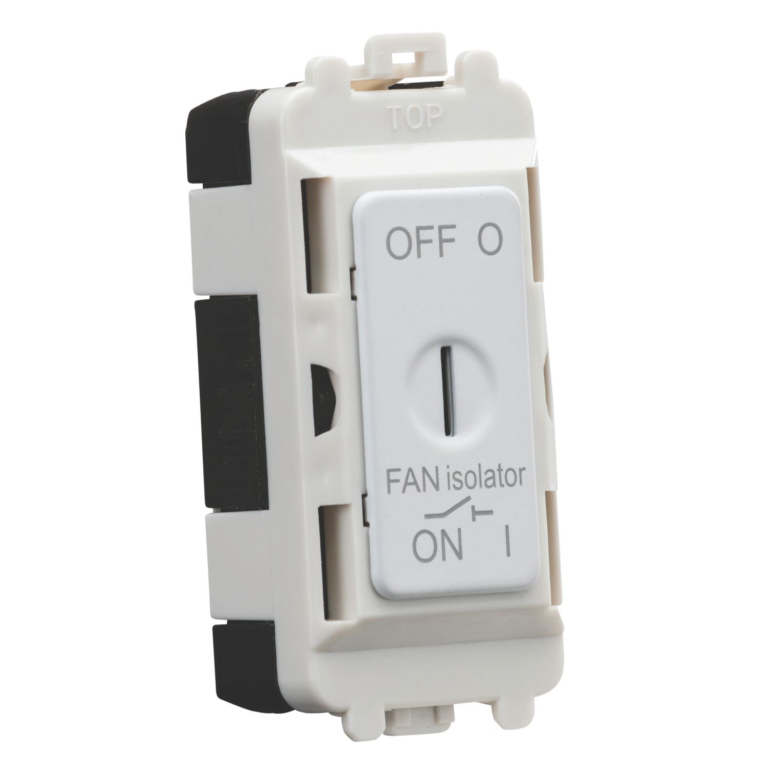 Knightsbridge Key Operated 10A Grid 3-Pole Fan Isolator Switch Matt White (419CR)