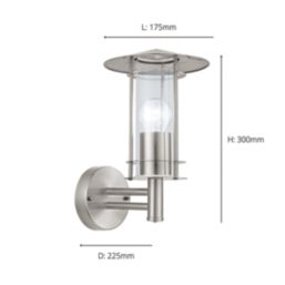 Eglo Lisio Outdoor Wall Light Stainless Steel