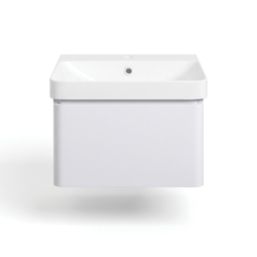 Essentials Genoa Vanity Unit with Basin Matt White 500mm x 460mm x 360mm