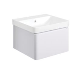 Essentials Genoa Vanity Unit with Basin Matt White 500mm x 460mm x 360mm