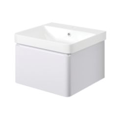 Essentials Genoa Vanity Unit with Basin Matt White 500mm x 460mm x 360mm