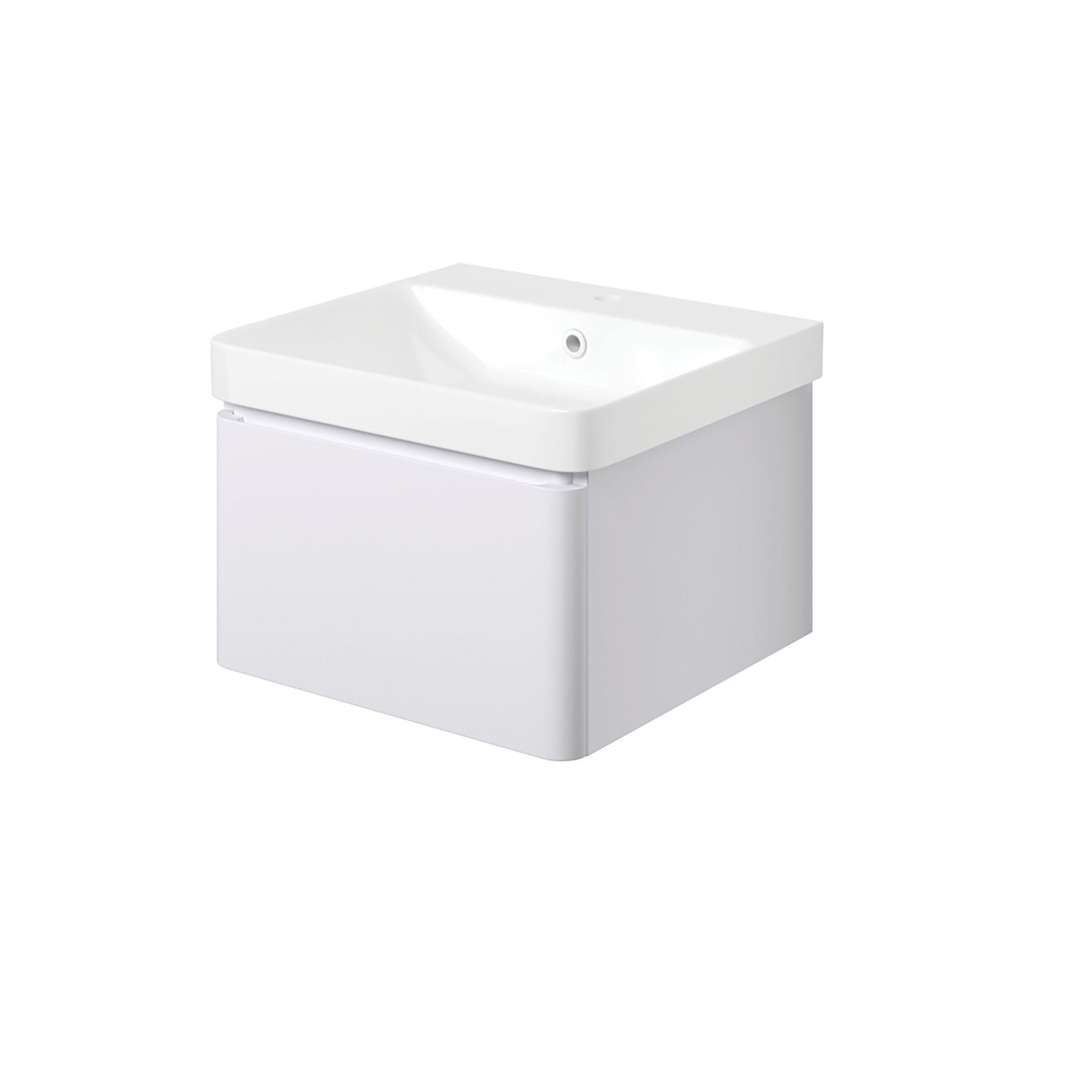 Essentials Genoa Vanity Unit with Basin Matt White 500mm x 460mm x 360mm (419EY)