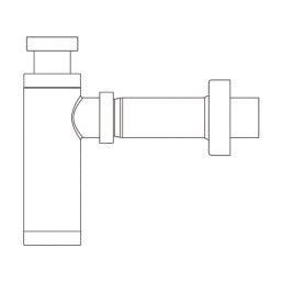 Flomasta  Telescopic Bottle Trap Chrome 32mm