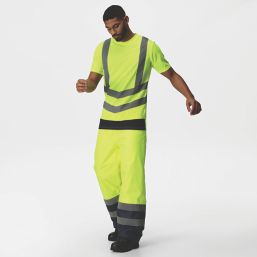 Regatta Pro Short Sleeve Hi-Vis T-Shirt Yellow/Navy 2X Large 50" Chest
