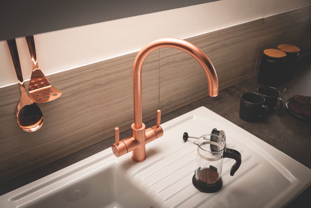 3 in 1 Steaming Hot Water Tap Copper - Screwfix