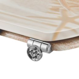 Pilica Soft-Close Toilet Seat Moulded Wood Beach