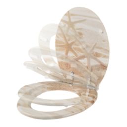 Pilica Soft-Close Toilet Seat Moulded Wood Beach