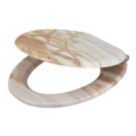 Pilica Soft-Close Toilet Seat Moulded Wood Beach