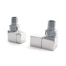 Towelrads  15mm x 1/2" Chrome Corner Designer Manual Radiator Valve & Lockshield  2 Pack