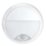 4lite Pylus Outdoor Round LED Bulkhead Wall Light with Eyelid Cover With PIR Sensor White 12.5W 660lm